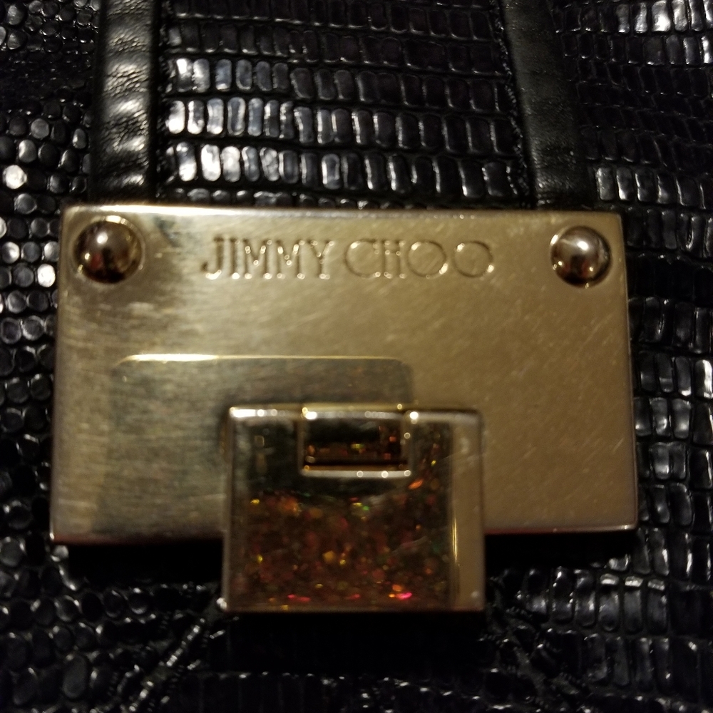 Jimmy Choo Black Python Bag - Picture 7 of 8